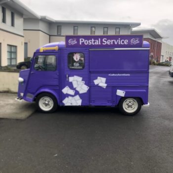 Cadbury postal service hy van wrap by sign on time